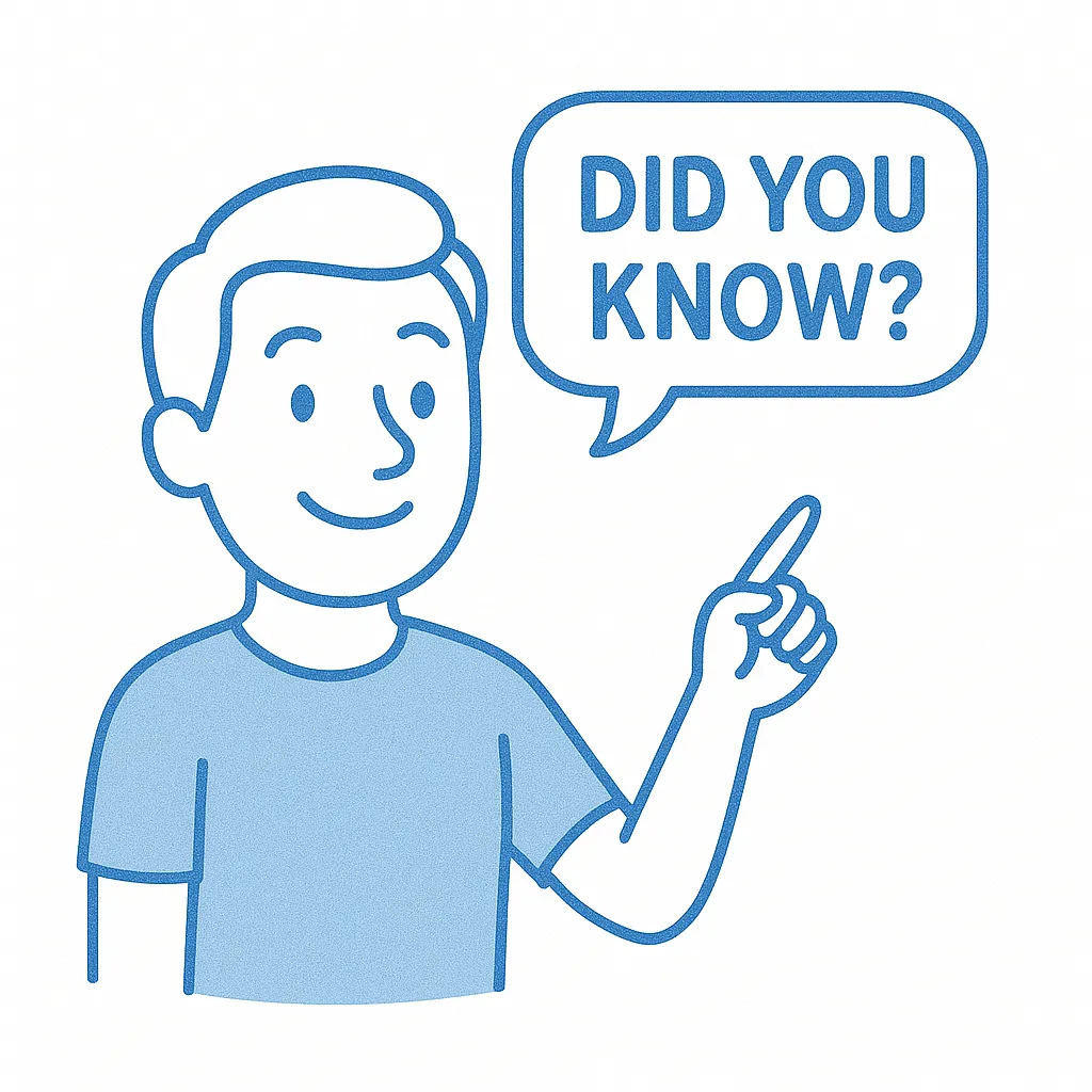 Illustration of a smiling person pointing with one finger and a speech bubble saying "DID YOU KNOW?quot;, representing informative guidance related to naming a guardian for minor children.